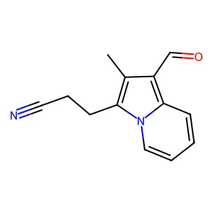 3-(1-Formyl-2-methyl-indolizin-3-yl)-propionitrile structure