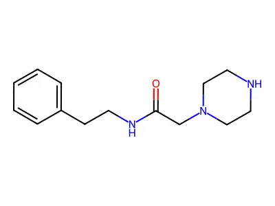 N-(2-苯乙基)-2-(哌嗪-1-基)乙酰胺 structure