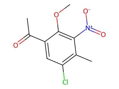 1-(5-Chloro-2-methoxy-4-methyl-3-nitrophenyl)ethanone structure