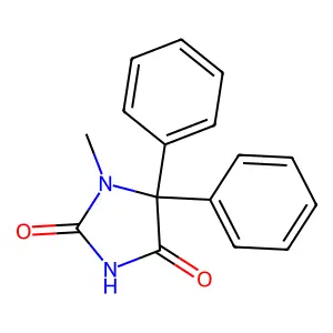 2,4-Imidazolidinedione, 1-methyl-5,5-diphenyl- structure
