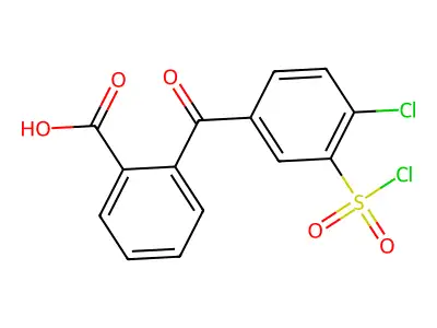 2-(4-Chloro-3-(chlorosulphonyl)benzoyl)benzoic acid structure