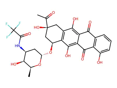 N-(Trifluoroacetyl)-1-desmethyl Daunorubicin structure