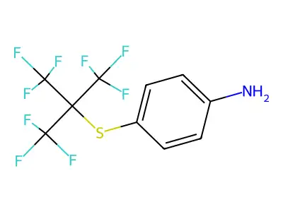 Benzenamine, 4-[[2,2,2-trifluoro-1,1-bis(trifluoromethyl)ethyl]thio]- structure
