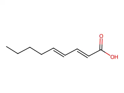 (2E,4E)-nona-2,4-dienoic acid structure