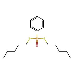 Phosphonodithioic acid, phenyl-, S,S-dipentyl ester structure