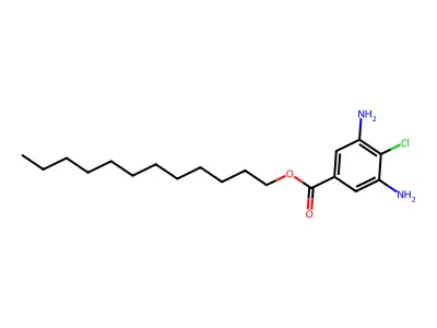 Dodecyl 4-chloro-3,5-diaminobenzoate structure