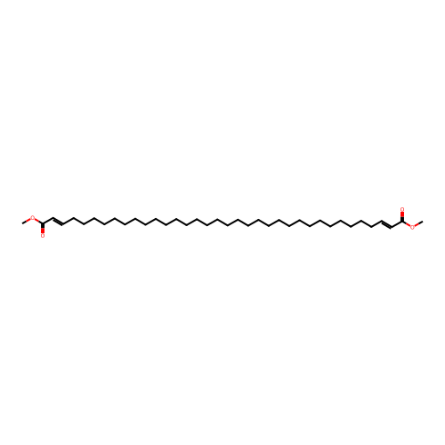 dimethyl (2E,34E)-hexatriaconta-2,34-dienedioate structure