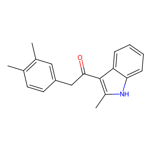 2-(3,4-Dimethylphenyl)-1-(2-methyl-1h-indol-3-yl)ethanone structure
