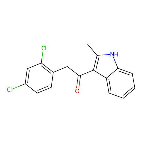 2-(2,4-Dichlorophenyl)-1-(2-methyl-1h-indol-3-yl)ethanone structure