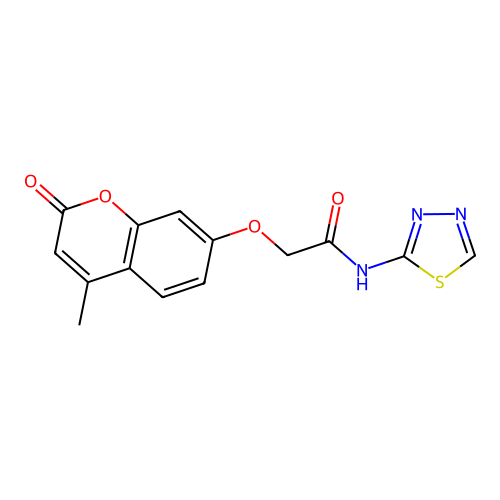 2-[(4-Methyl-2-oxo-2h-chromen-7-yl)oxy]-n-(1,3,4-thiadiazol-2-yl)acetamide structure