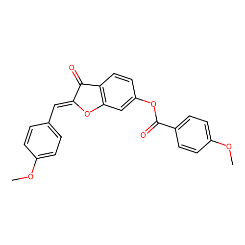 2-[(4-Methoxyphenyl)methylene]-3-oxobenzo[3,4-b]furan-6-yl 4-methoxybenzoate structure