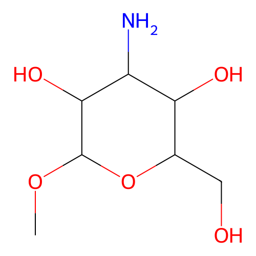 4-Amino-2-(hydroxymethyl)-6-methoxyoxane-3,5-diol structure