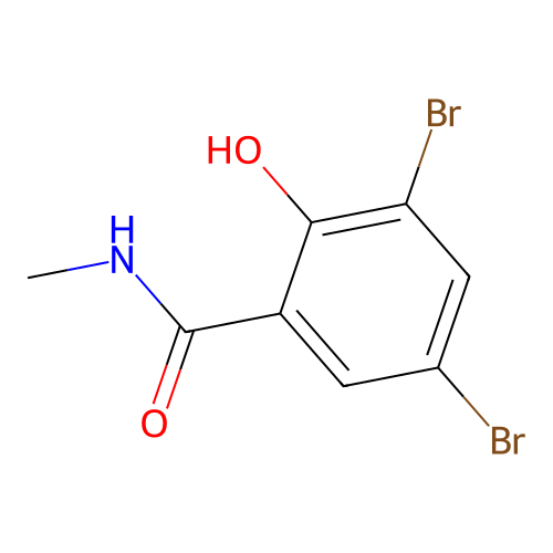 3,5-dibromo-2-hydroxy-N-methylbenzamide structure