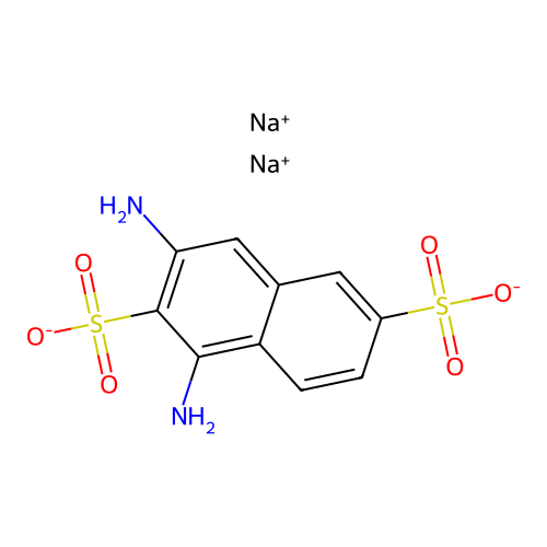 Disodium;1,3-diaminonaphthalene-2,6-disulfonate structure