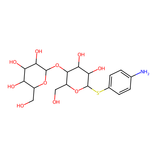 4-Aminophenylb-D-thiocellobiose structure