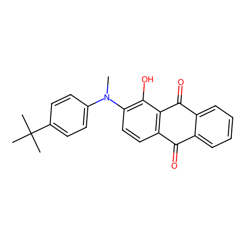2-[(4-Tert-butylphenyl)(methyl)amino]-1-hydroxyanthracene-9,10-dione structure
