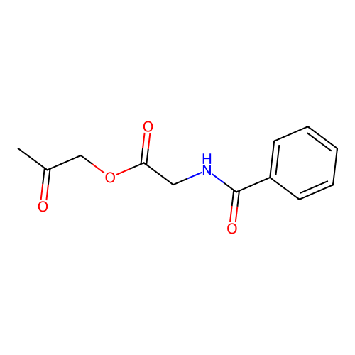 2-Oxopropyl 2-benzamidoacetate structure