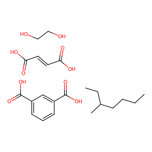 C8-H18-O.x-(C8H6-O4.C4-H4-O4.C2-H6-O2)x- structure