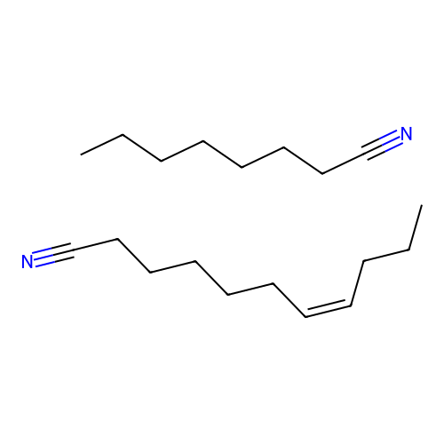 octanenitrile;(Z)-undec-7-enenitrile structure