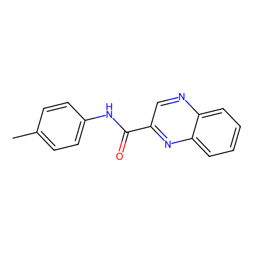 N-(4-methylphenyl)quinoxaline-2-carboxamide structure