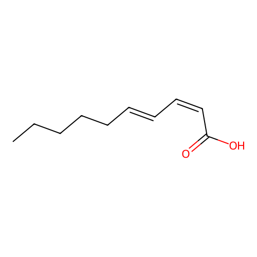 (2Z,4E)-deca-2,4-dienoic acid structure