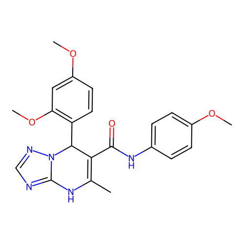 7-(2,4-dimethoxyphenyl)-N-(4-methoxyphenyl)-5-methyl-1,7-dihydro-[1,2,4]triazolo[1,5-a]pyrimidine-6-carboxamide structure