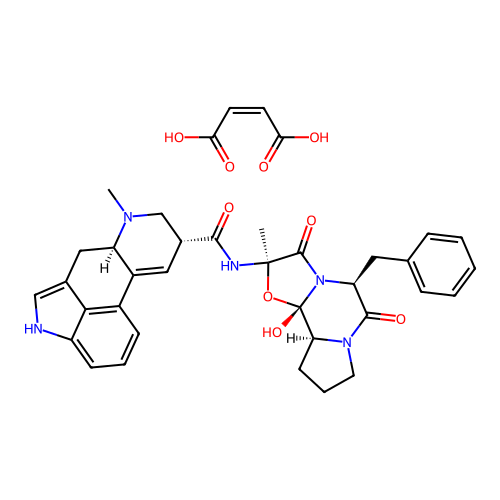 5'alpha-Benzyl-12'-hydroxy-2'-methylergotaman-3',6',18-trione maleate structure