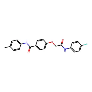 4-[2-(4-fluoroanilino)-2-oxoethoxy]-N-(4-methylphenyl)benzamide structure