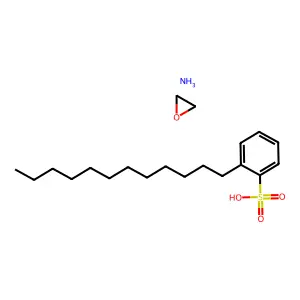 2-Dodecylbenzene-1-sulfonic acid--oxirane--ammonia (1/1/1) structure