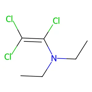N,N-diethyl-1,2,2-trichlorovinylamine structure