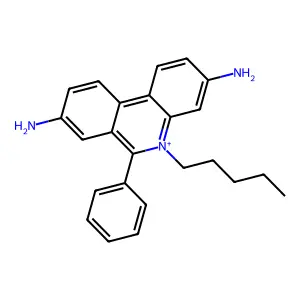 Phenanthridinium, 3,8-diamino-5-pentyl-6-phenyl- structure