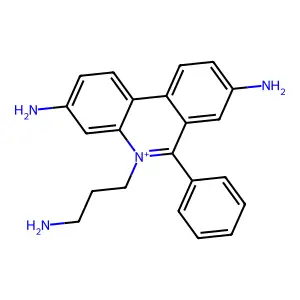 Phenanthridinium, 3,8-diamino-5-(3-aminopropyl)-6-phenyl- structure
