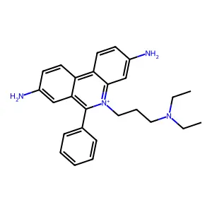 Phenanthridinium, 3,8-diamino-5-(3-(diethylamino)propyl)-6-phenyl- structure