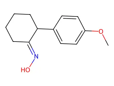 N-[2-(4-methoxyphenyl)cyclohexylidene]hydroxylamine structure