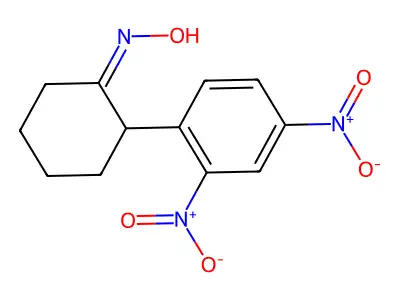 N-[2-(2,4-dinitrophenyl)cyclohexylidene]hydroxylamine structure
