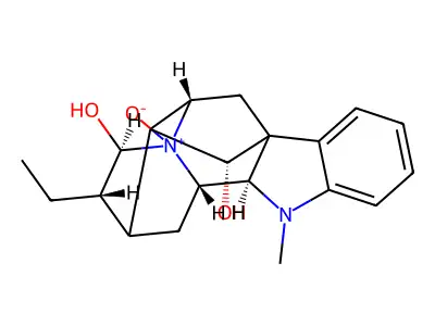 Ajmalan-17,21-diol, 4-oxide, (17R,21-alpha)- structure