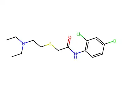 N-(2,4-Dichlorophenyl)-2-[[2-(diethylamino)ethyl]thio]acetamide structure
