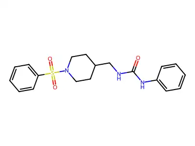 1-[[1-(Benzenesulfonyl)piperidin-4-yl]methyl]-3-phenylurea structure