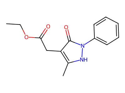 ethyl 2-(5-hydroxy-3-methyl-1-phenyl-1H-pyrazol-4-yl)acetate structure