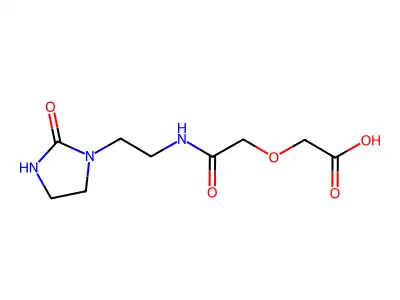 2-[2-Oxo-2-[2-(2-oxoimidazolidin-1-yl)ethylamino]ethoxy]acetic acid structure