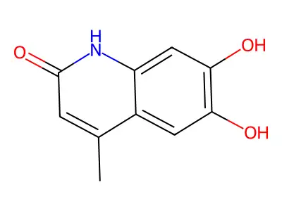 6,7-Dihydroxy-4-methyl-1,2-dihydroquinolin-2-one structure