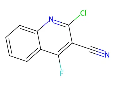 2-Chloro-4-fluoro-quinoline-3-carbonitrile structure