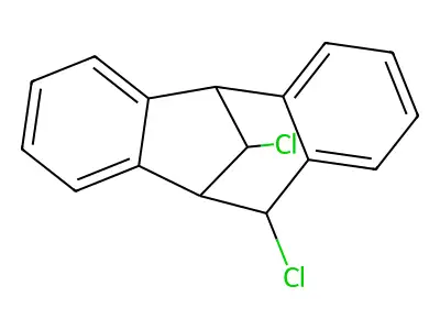 11,12-Dichloro-10,11-dihydro-5,10-methano-5H-dibenzo(A,D)cycloheptene structure