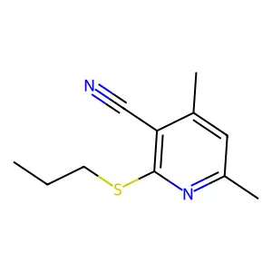 4,6-Dimethyl-2-propylsulfanylpyridine-3-carbonitrile structure