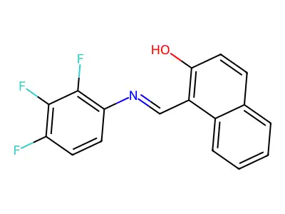 1-[(2,3,4-Trifluoro-phenylimino)-methyl]-naphthalen-2-ol structure