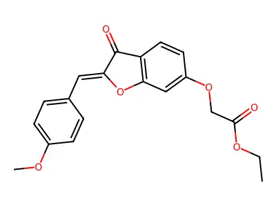 (Z)-ethyl 2-((2-(4-methoxybenzylidene)-3-oxo-2,3-dihydrobenzofuran-6-yl)oxy)acetate structure