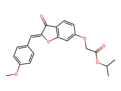 (Z)-isopropyl 2-((2-(4-methoxybenzylidene)-3-oxo-2,3-dihydrobenzofuran-6-yl)oxy)acetate structure