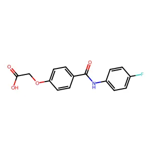 2-(4-((4-Fluorophenyl)carbamoyl)phenoxy)acetic acid structure