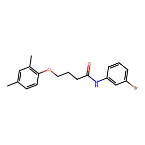 N-(3-bromophenyl)-4-(2,4-dimethylphenoxy)butanamide structure