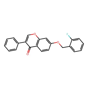 7-[(2-Fluorophenyl)methoxy]-3-phenylchromen-4-one structure